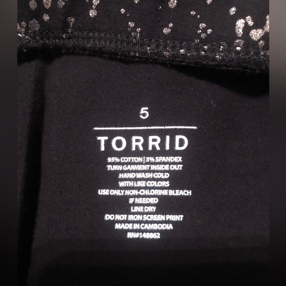 Torrid shimmer black and silver full length legging - Picture 3 of 3